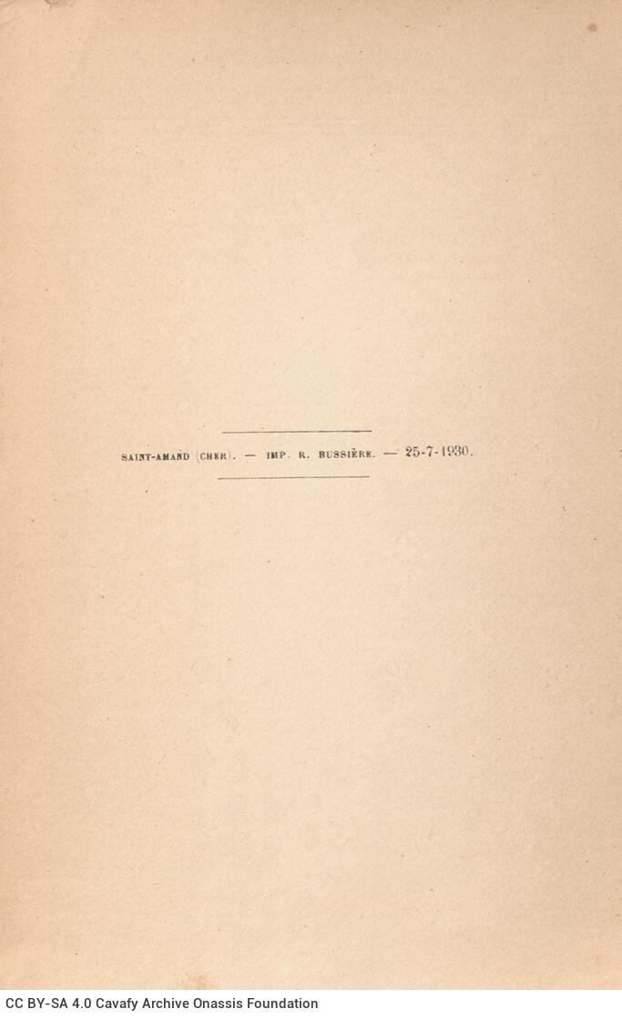 19 x 12.5 cm; 4 s.p. + 198 p. + 6 s.p., l. 1 bookplate CPC on recto, p. [1] half-title page and written dedication of the edi